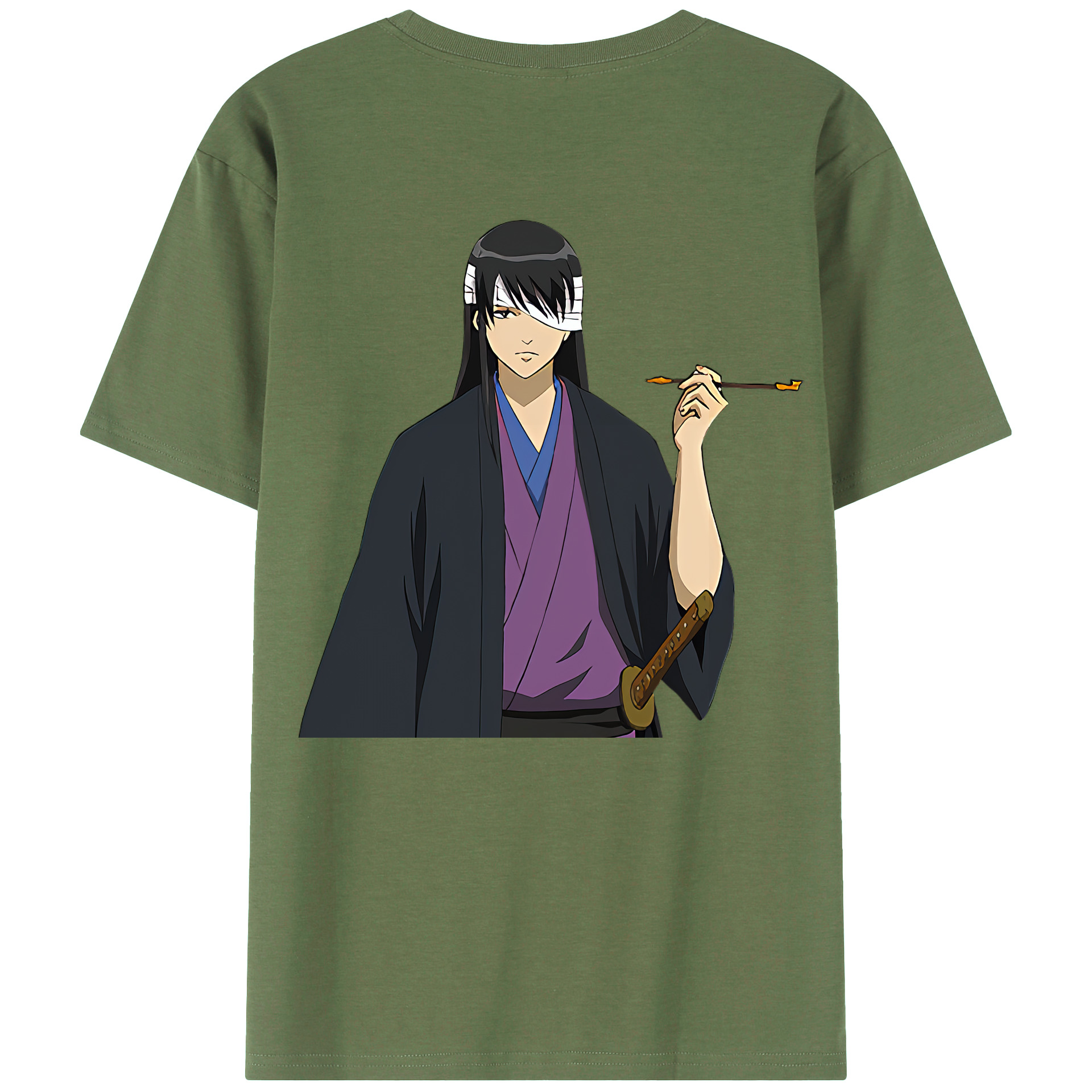 （画像用） ぎんたま 坂田銀時（さかたぎんとき） 神楽 志村新八（しむら しんぱち） GINTAMA Sakata Gintoki Kagura Shimura Shinpachi 綿100％ メンズ半袖Tシャツ（バックプリント） 通気性